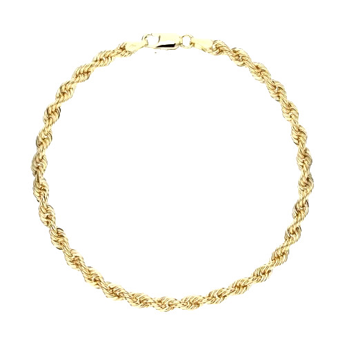 Bracciale maglia fune oro