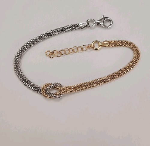 Bracciale catena bicolore