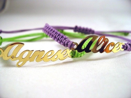 Bracciale oro con - nome,