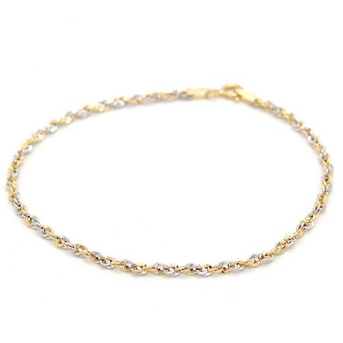 Bracciale oro 18kt bicolore - bracciale,