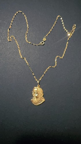 Collana con volto padre pio - collana, di