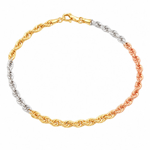 Bracciale oro tricolore 18kt - oro,